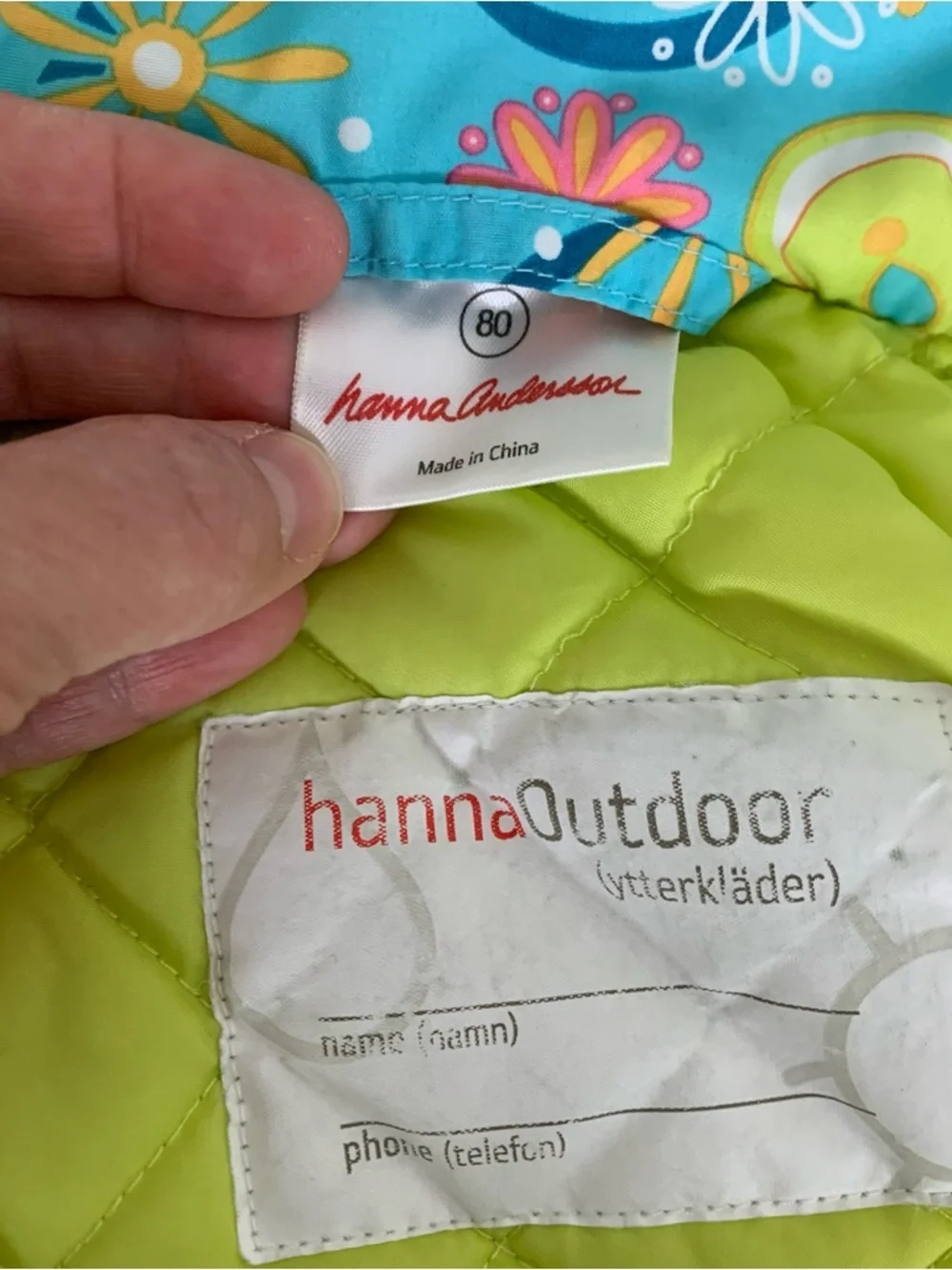 Hanna Andersson Colorful Floral Jacket Baby/toddler Size 80 18-24 Months